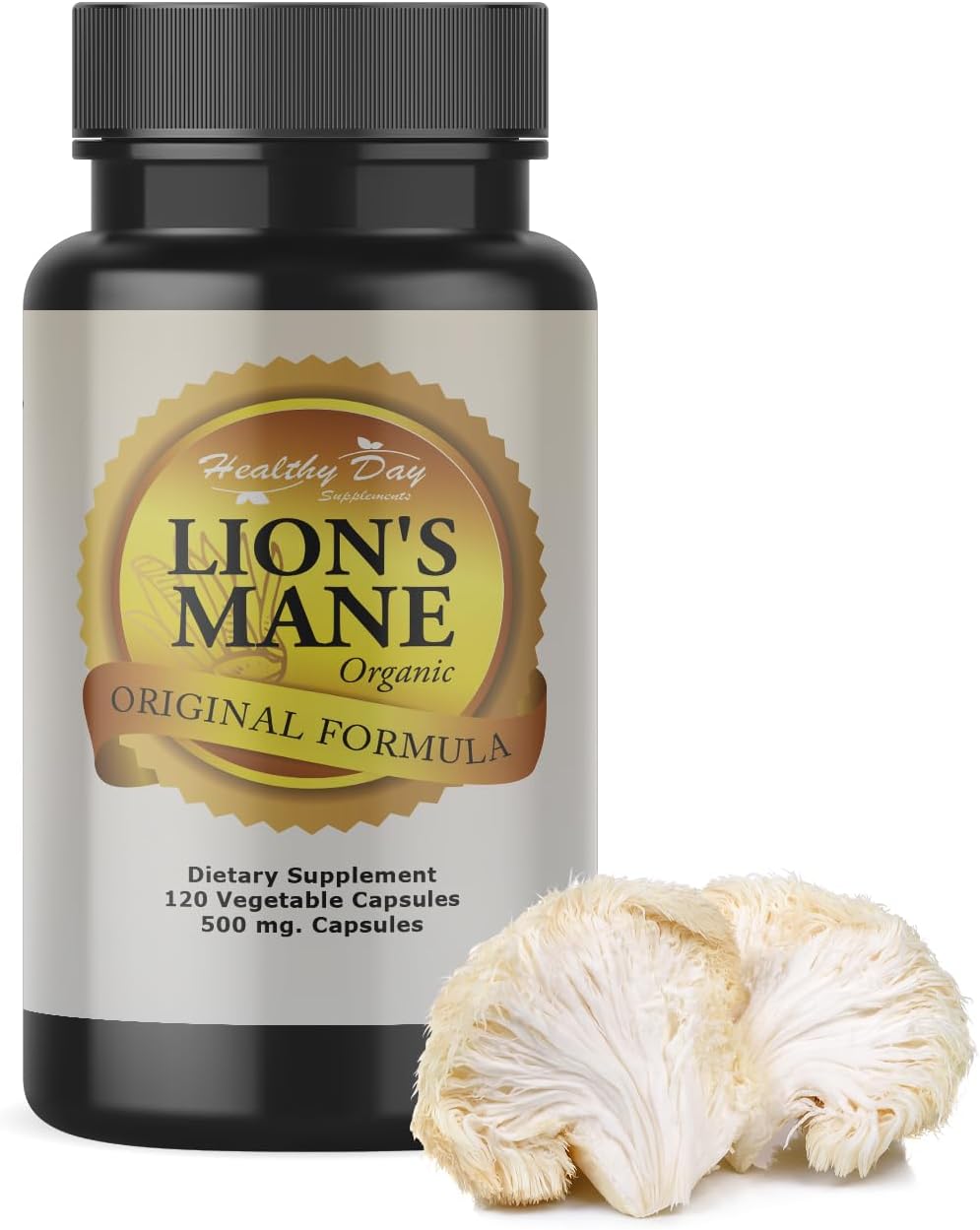 Lion Mane Mushroom Supplement Organic for Optimal Brain Focus - Healthy Day Supplements