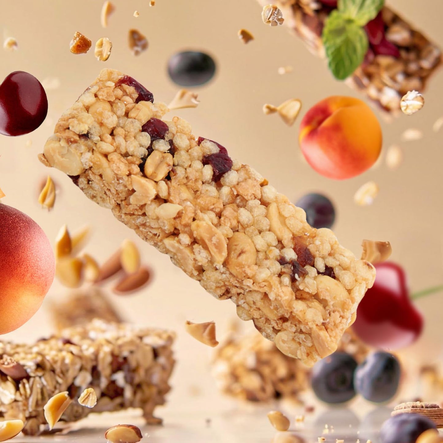 Crunchy Cereal Bars, Fruit Mix Cereal Snack Packs, Ideal Gluten-free Cereal Bars for Kids, Adults, and Families for a Tasty Option, Perfect Breakfast Bars or Snack Food Bars for On the Go. 5 Pack - Healthy Day Supplements