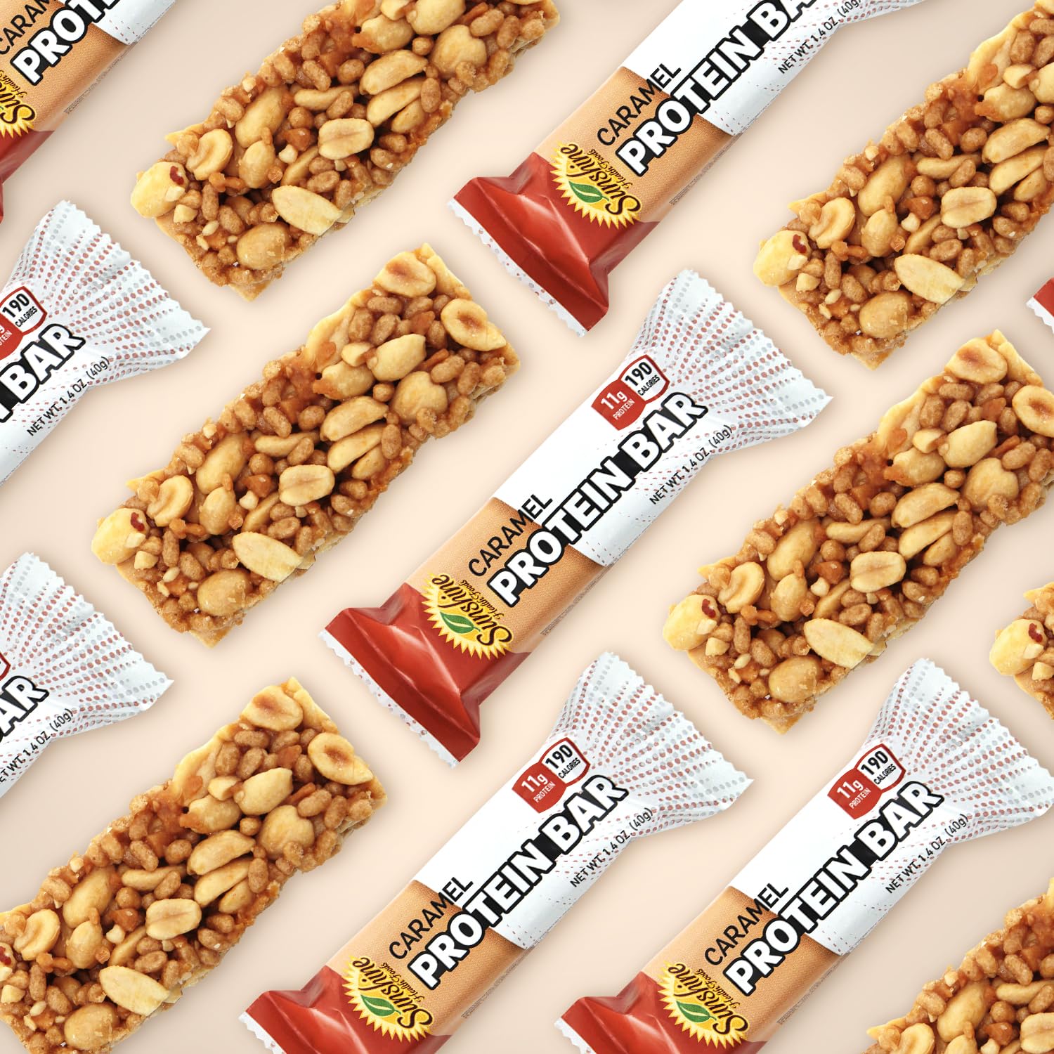 Gluten free Protein Bars, 5 Caramel Healthy Protein Bars for Active Lifestyles, Ideal Protein Bars for Meal Replacement, Perfect High Protein Bars for Muscle Recovery, and Sustained Energy - Healthy Day Supplements