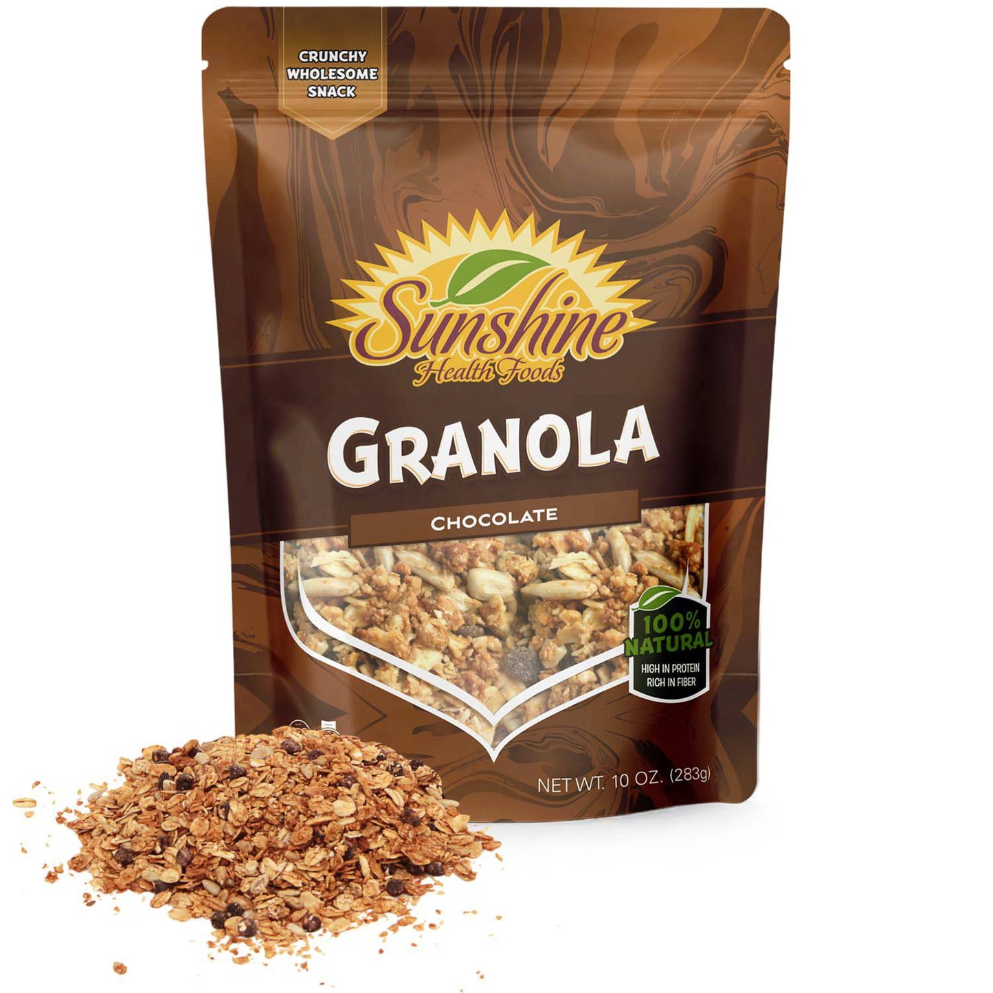 Chocolate Granola Food, Delightfully Crunchy Healthy Granola Cereal, Ideal Granola for Yogurt or Enjoy with Milk, Perfect Granola Cereal Healthy Snack Option for Any Time of Day. 10oz Bag - Healthy Day Supplements
